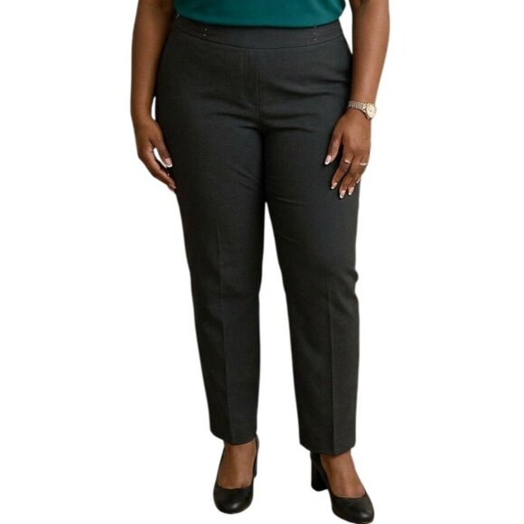 JM Collection Pants - JM Collection Size XXL Pants Pull-On Gray Stud accents Casual Trousers Versatile
